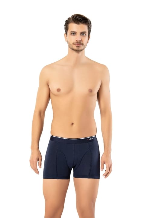 Pamuk Elastan Esnek Bel Klasik Boxer Erdem 1445 - Lacivert