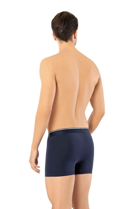 Pamuk Elastan Esnek Bel Klasik Boxer Erdem 1445 - Lacivert