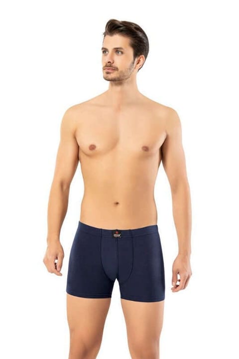 Pamuklu Elastan Kısa Slim Fit Boxer Erdem 1420 - Lacivert