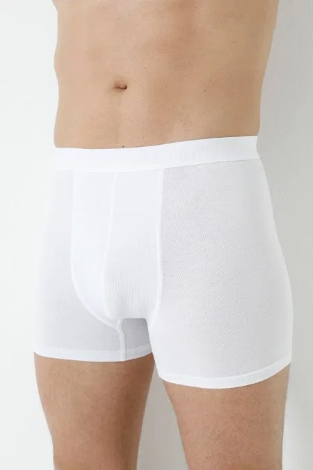 Bambu Kumaş Esnek Bel Boxer Arma Yıldız 1172 - Beyaz