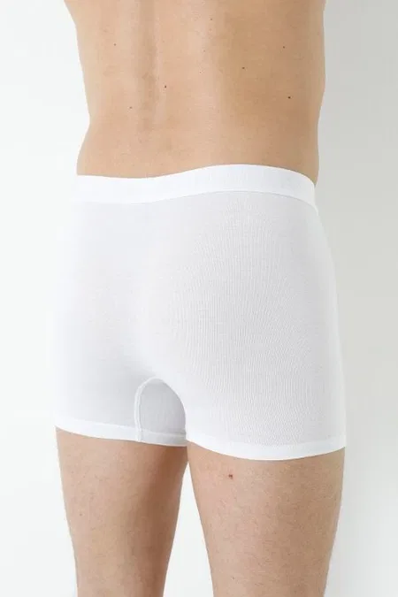 Bambu Kumaş Esnek Bel Boxer Arma Yıldız 1172 - Beyaz