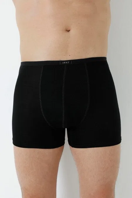 Bambu Kumaş İnce Bel Lastikli Boxer Arma Yıldız 1190 - Siyah