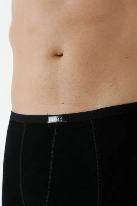 Bambu Kumaş İnce Bel Lastikli Boxer Arma Yıldız 1190 - Siyah