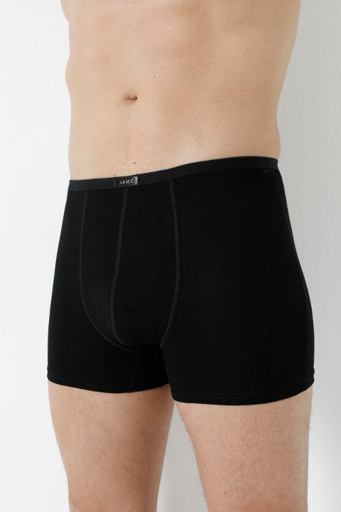 Bambu Kumaş İnce Bel Lastikli Boxer Arma Yıldız 1190 - Siyah