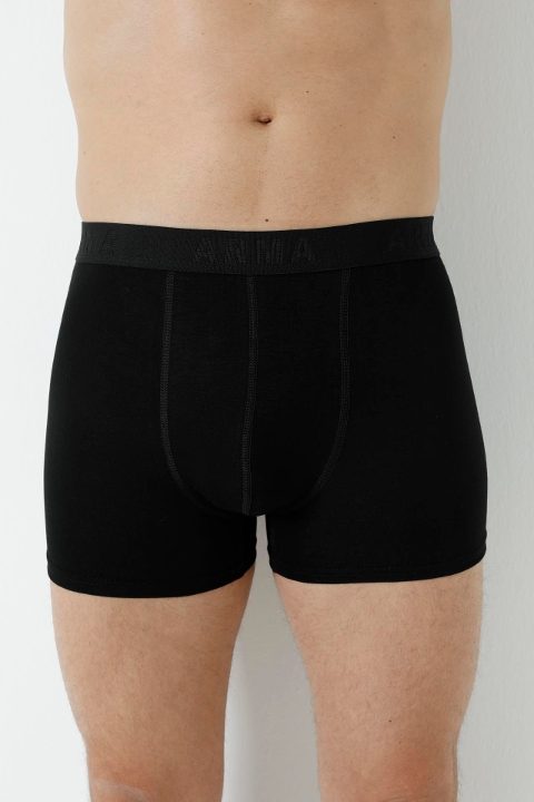 Yumuşak Bambu Likralı Boxer Arma Yıldız 1172 - Siyah