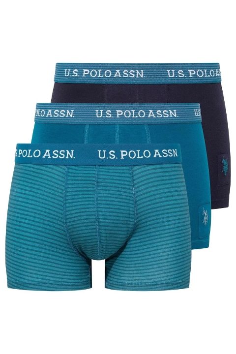 Pamuklu Yüksek Bel Erkek Boxer U.S. Polo Assn. 80515 - Yeşil