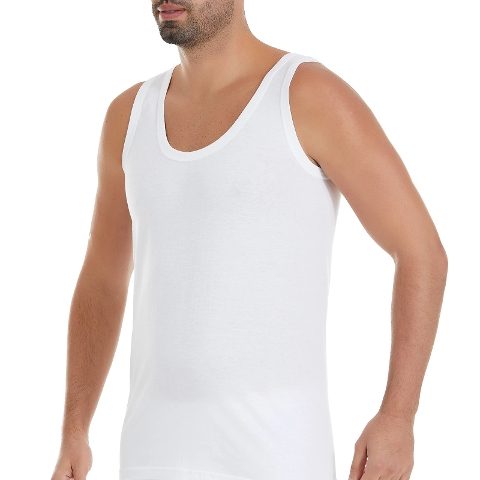 Pamuklu Ribana Yaka Atlet 6'lı Paket Erkek Yıldız 00