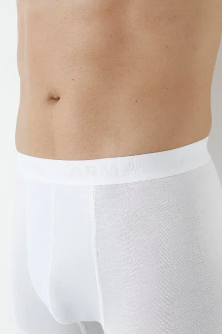 Beyaz Pamuklu Likralı Boxer Arma Yıldız 1144 - Beyaz