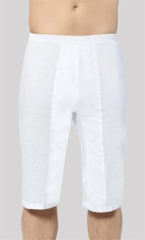 Beyaz Pamuklu Loklu Uzun Paçalı Boxer Arma Yıldız 1162 - Beyaz