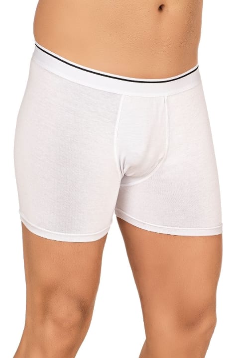 Modal Pamuklu Esnek Bel Boxer Şort Özkan 11256 - Beyaz