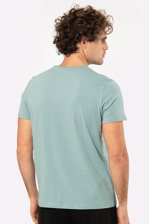 Yeşil Kısa Kollu Pamuklu Likralı T-shirt Cacharel 1331 - YEŞİL1