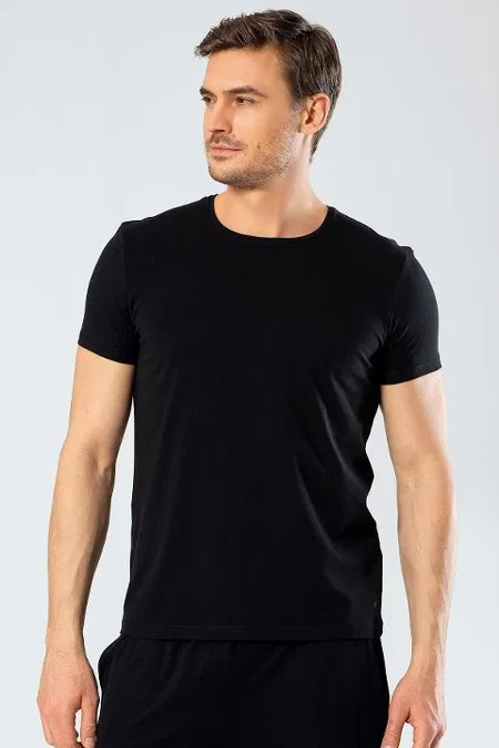 Cacharel Pamuklu Likralı Bisiklet Yaka T-shirt Erkek Cacharel 1331 - Görsel 2
