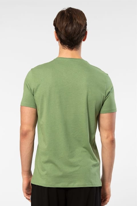 Modal Pamuk Rahat Kalıp Erkek T-shirt Cacharel 2169 - Yeşil