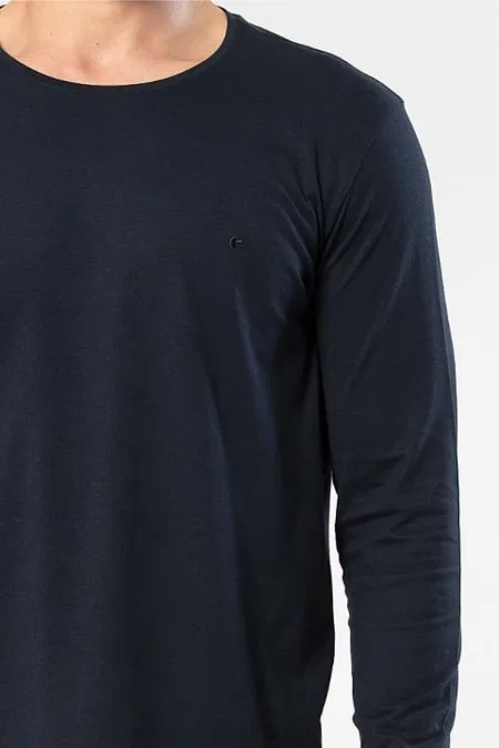 Uzun Kollu Modal Pamuklu Pijama Takımı Cacharel 2244 - Lacivert