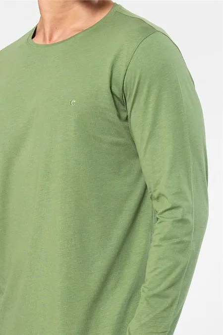 Uzun Kollu Modal Pamuklu Pijama Takımı Cacharel 2244 - Yeşil