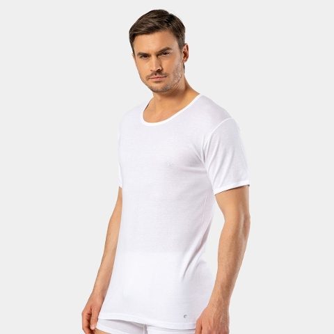 Cacharel Pamuklu Modal Kısa Kollu Erkek Atlet Cacharel 1206 - Görsel 2