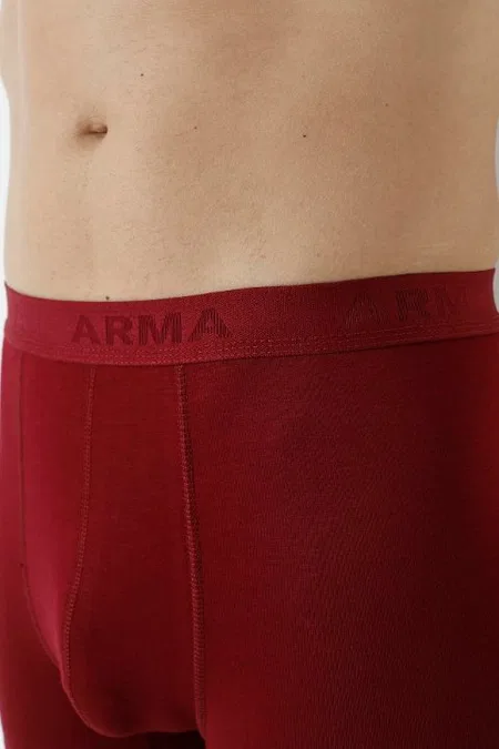 Bambu Esnek Bel Boxer 3lü Paket Arma Yıldız 1172 - Bordo