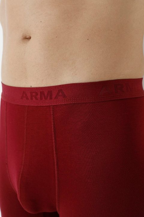 Bambu Esnek Bel Boxer 3lü Paket Arma Yıldız 1172 - Bordo