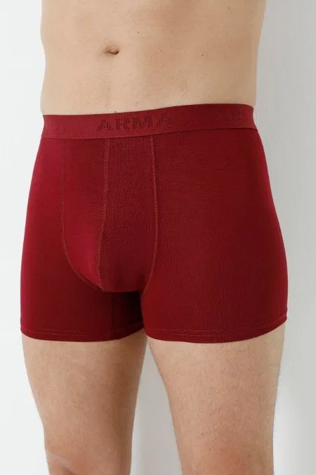 Bambu Esnek Bel Boxer 3lü Paket Arma Yıldız 1172 - Bordo