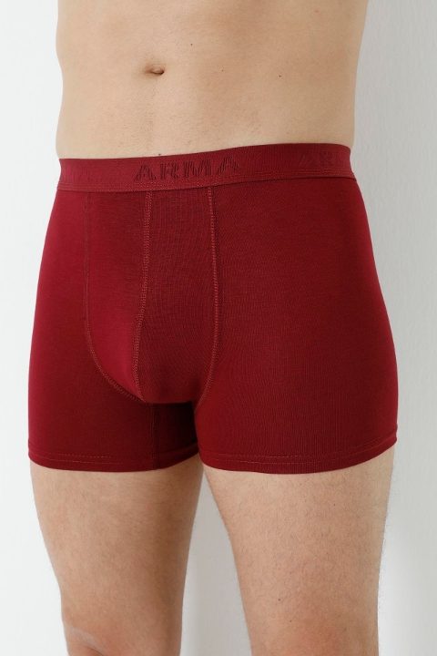Bambu Esnek Bel Boxer 3lü Paket Arma Yıldız 1172 - Bordo