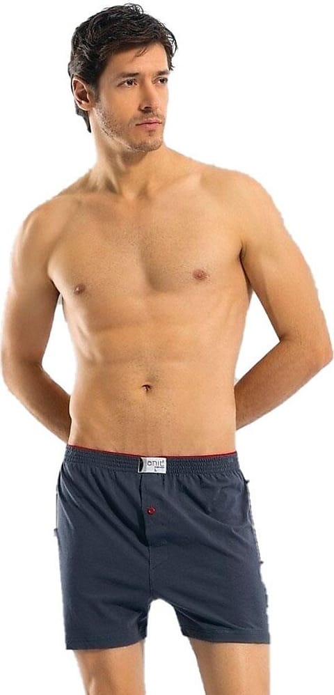 Pamuklu Yüksek Bel Erkek Boxer Anıt 1278 - Lacivert