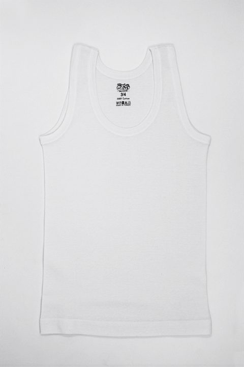 Pamuk Ribana Atlet Paketi Erkek Çocuk Öts 7005 - Beyaz