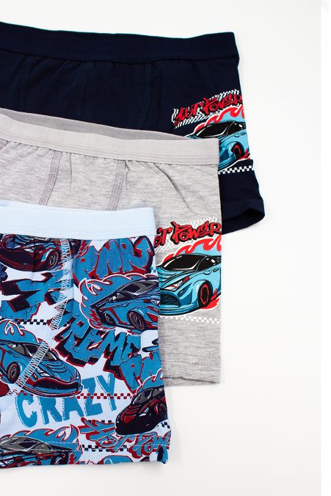 Yüksek Pamuklu Baskılı Erkek Çocuk Boxer Öts 7704