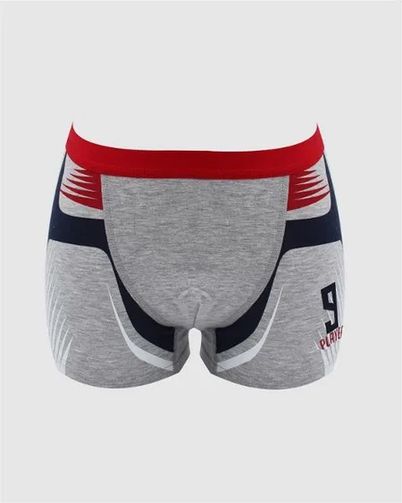 Yüksek Pamuklu Elastan Boxer Erkek Çocuk Öts 7235 - Gri