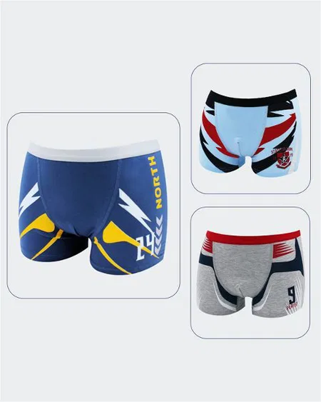Yüksek Pamuklu Elastan Boxer Erkek Çocuk Öts 7235 - Lacivert