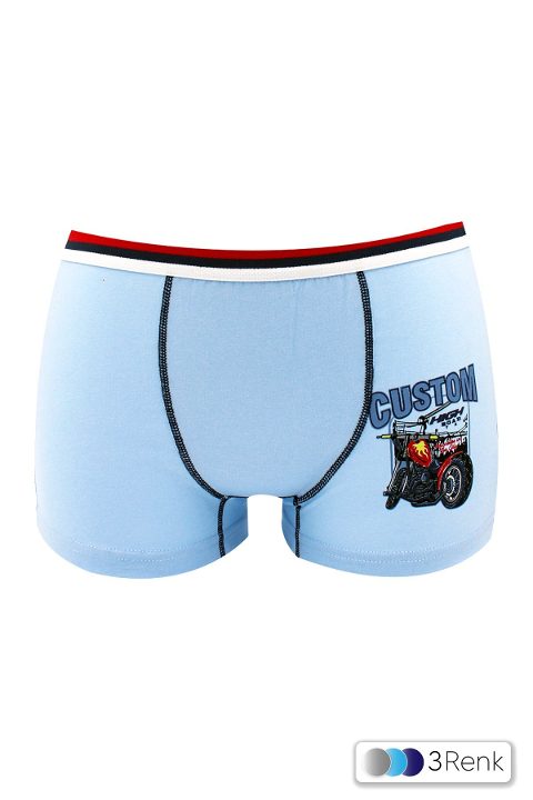 Pamuklu Esnek Boxer Motosiklet Baskılı Öts 7218