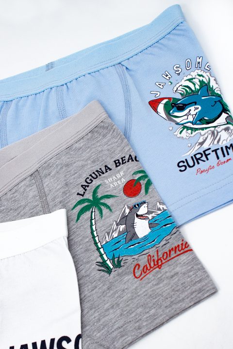 Pamuklu Elastan Erkek Çocuk Boxer  Öts 7392