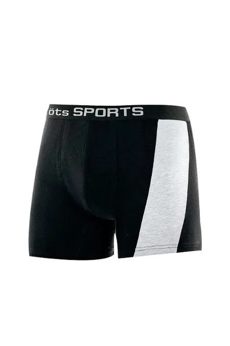 Pamuklu Esnek Boxer 6 Adet Öts 7266 - Siyah