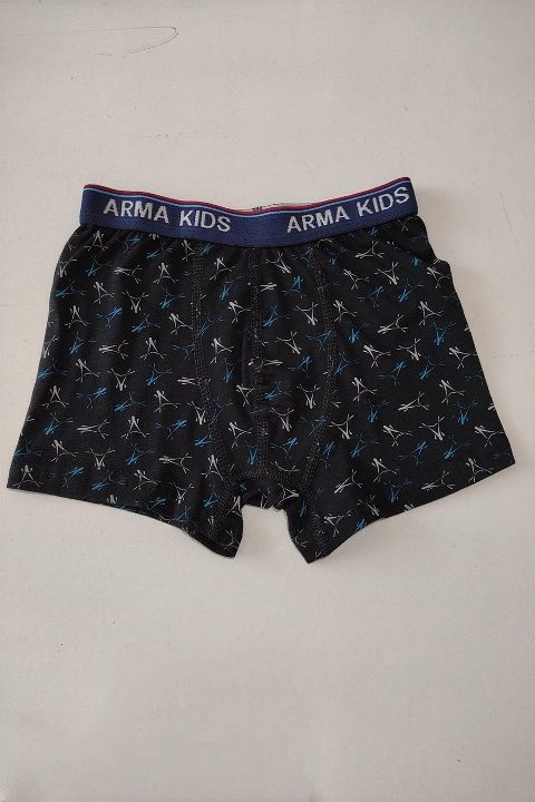 Pamuklu Desenli Likralı Boxer 3'lü Paket Arma Yıldız 5541 - 2