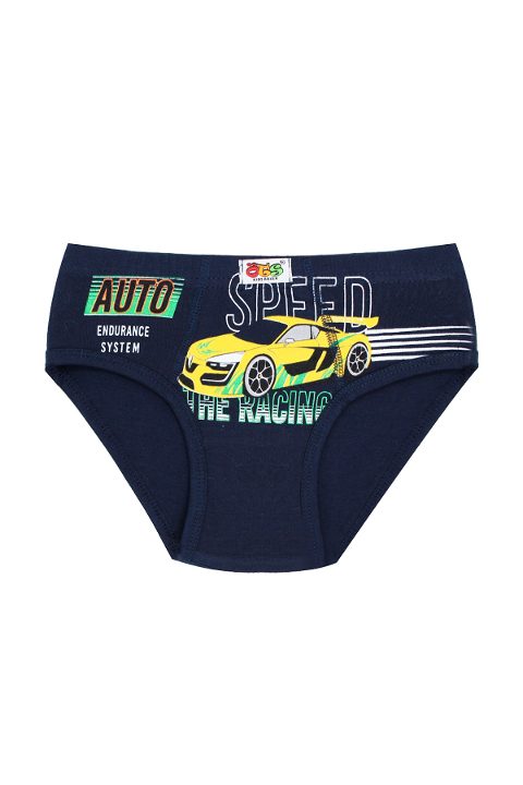 Pamuklu Lastikli Renkli Baskılı Çocuk Külot Öts 7245 - Lacivert