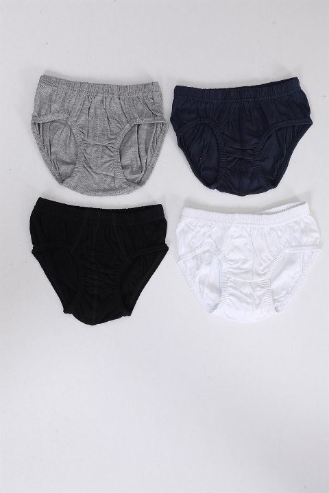 Pamuklu Yumuşak Lastik 4'lü Erkek Çocuk Külot Arma Yıldız 5549