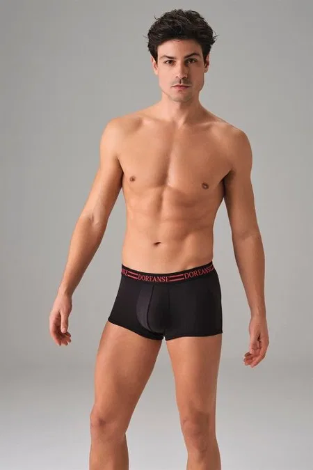Nefes Alan Somon Renk Jockstrap Boxer Doreanse 1879 - Siyah