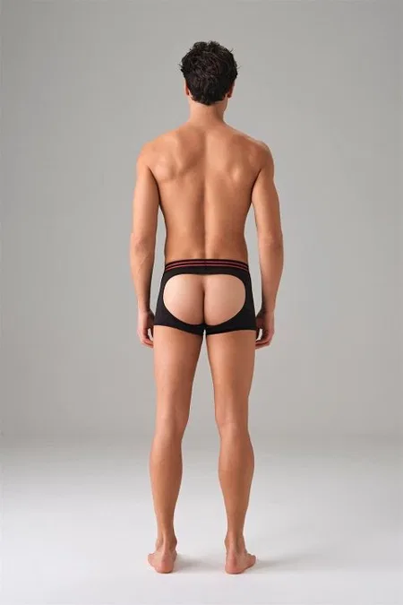Nefes Alan Somon Renk Jockstrap Boxer Doreanse 1879 - Siyah