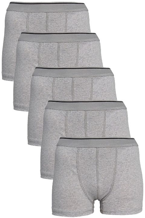 Pamuklu Elastan Gri Boxer Arma Yıldız 1177 - Gri