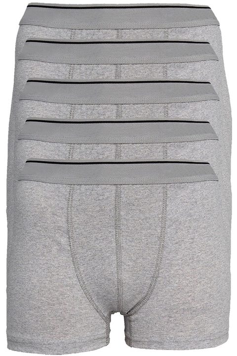 Pamuklu Elastan Gri Boxer Arma Yıldız 1177 - Gri