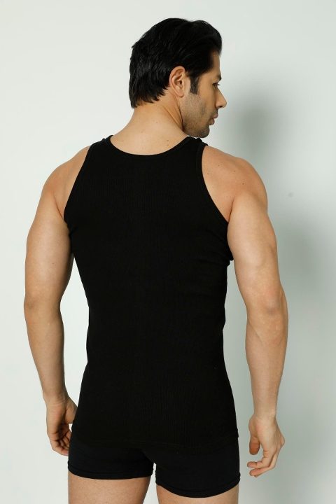 Gri Fitilli Pamuklu Atlet Erkek Arma 1187 - Gri