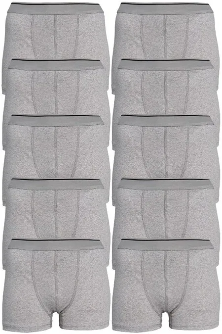 Gri Likralı Esnek Bel Boxer 10lu Paket Arma Yıldız 1144 - Gri