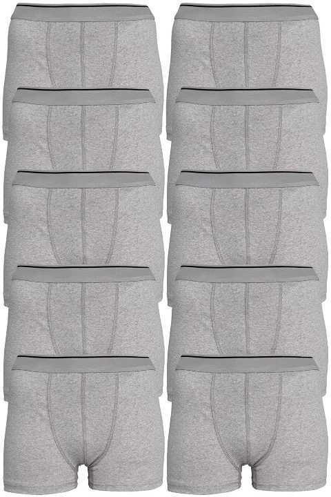 Gri Likralı Esnek Bel Boxer 10lu Paket Arma Yıldız 1144 - Gri