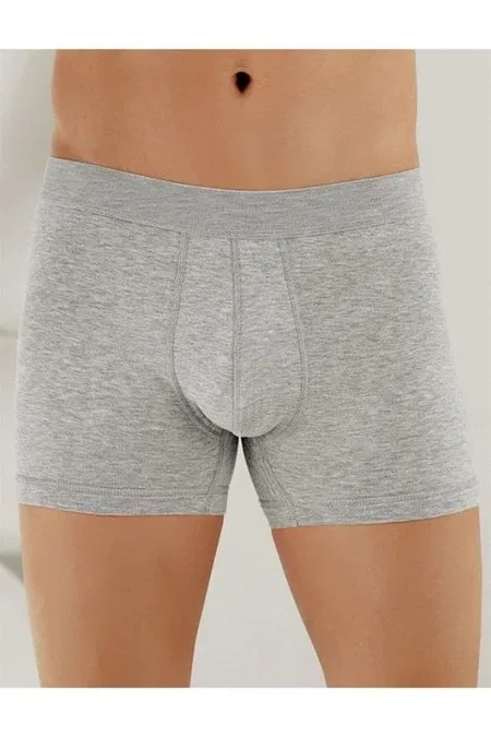 Likralı Gri Erkek Boxer 6'lı Paket Arma Yıldız 1144 - Gri