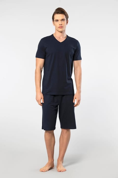 Kısa Kollu Modal Pijama Takımı Erkek Cacharel 2193 - 2