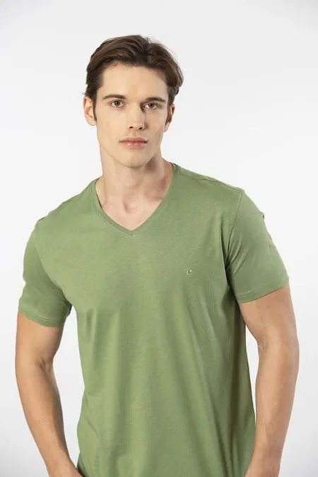 Modal Cepli Kısa Kollu Erkek Bermuda Pijama Takımı Cacharel 2193 - Yeşil