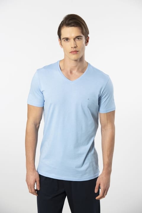 Cacharel Kısa Kollu Modal Pamuk Erkek Pijama Takımı Cacharel 2192 - Görsel 3