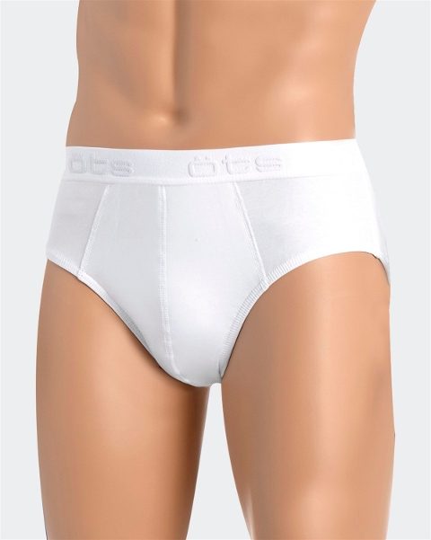 Pamuklu Likralı Dıştan Lastikli Erkek Slip ÖTS 2209 - Beyaz