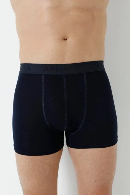 Arma Yıldız Bambu Esnek Bel Lacivert Boxer 3'lü Paket Arma Yıldız 1172 - Görsel 4