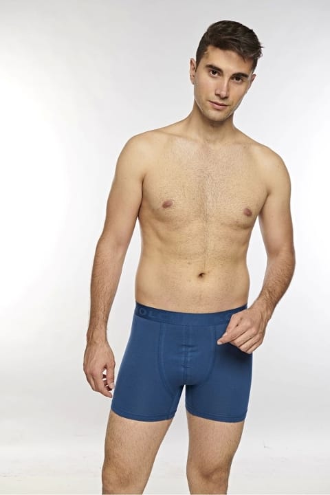 Pamuklu Esnek Yüksek Bel Boxer Kolcu 1340 - Lacivert