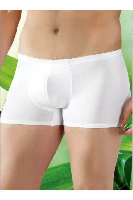 Esnek Bel Lastiği ve Modal Kumaşlı Boxer İMER 405 - Beyaz